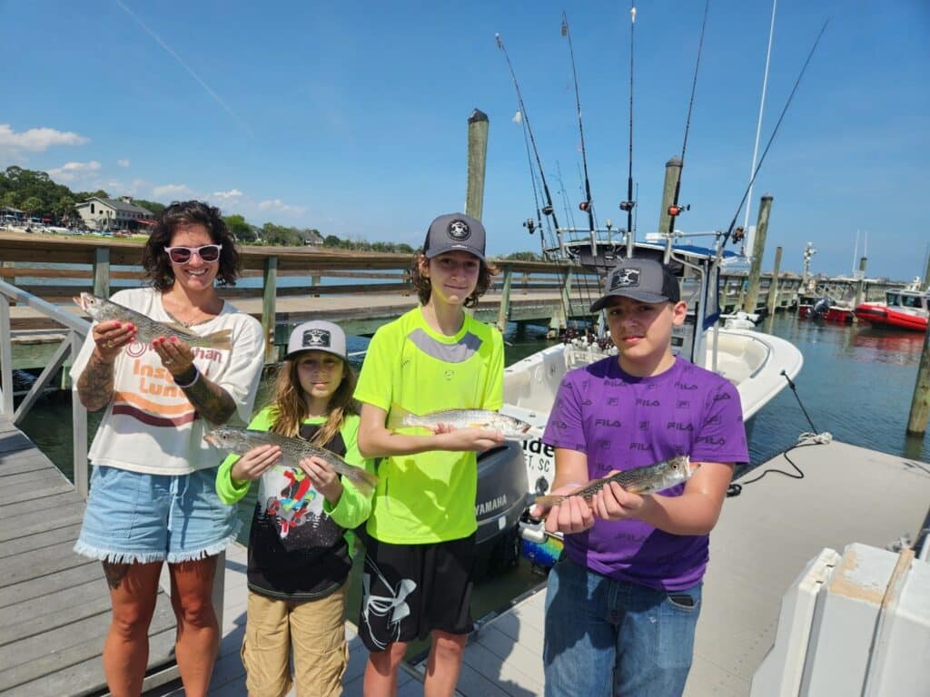 Family fishing fun with fish finder fishing charters in murrells inlet
