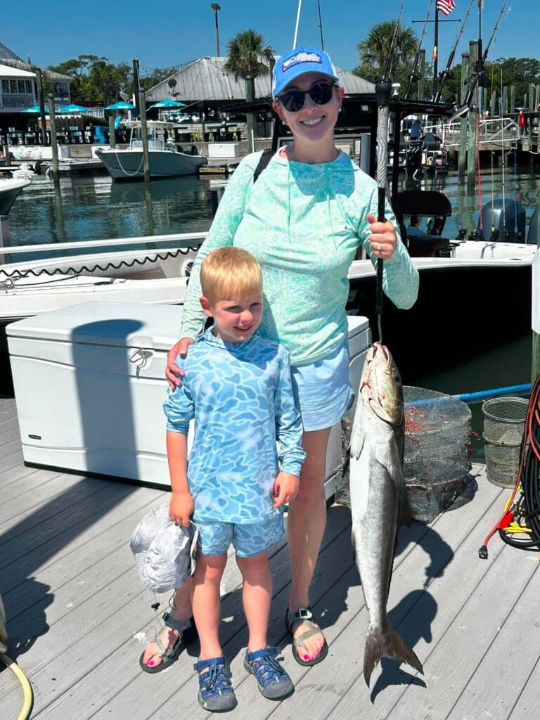 Cobia and boy